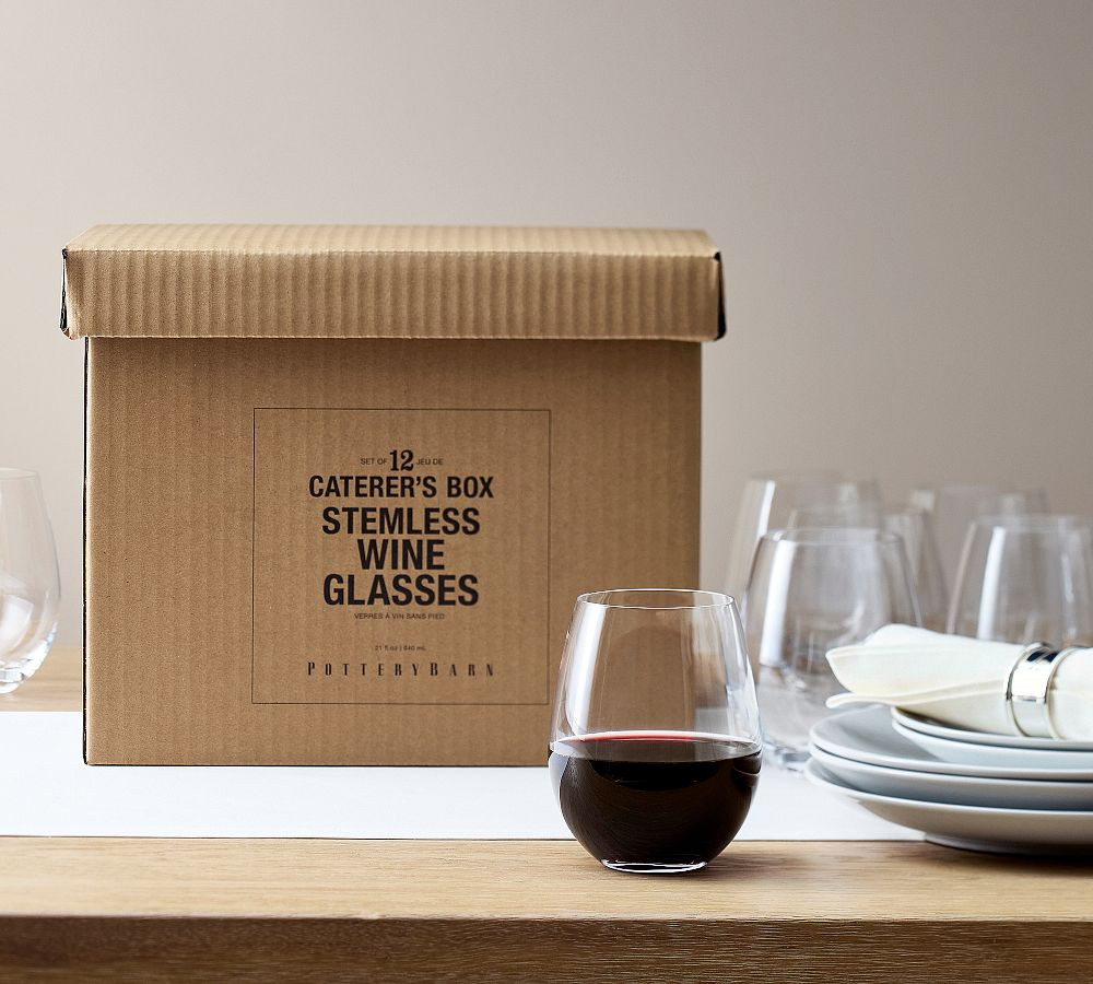 Caterer's Box Stemless Wine Glasses - Set of 12 | Pottery Barn (US)