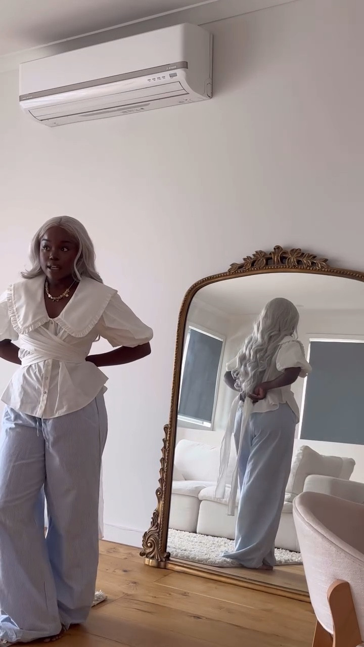 GRWM and my in house style consultant 🤭😂 
outfit details linked in my LTK ✨💕