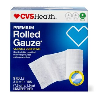 CVS Sterile Premium Latex-Free Rolled Gauze, 3in x 2.1yd | CVS Health