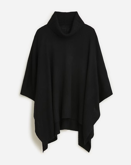Click for more info about Turtleneck poncho in wool-cashmere blend