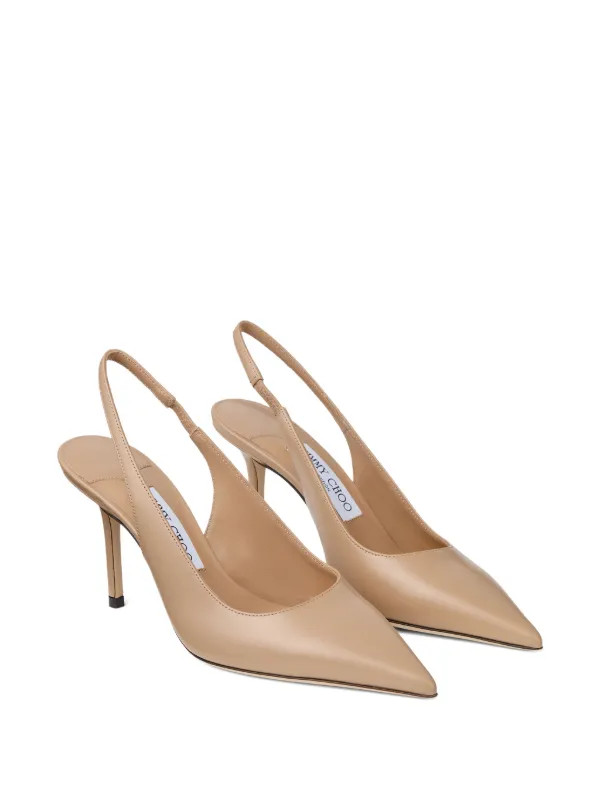 Jimmy Choo Love sling back 85 chai calf leather slingback pumps | Farfetch Global