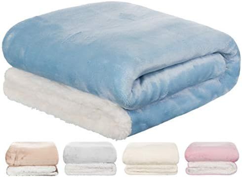 Brandsseller - Super Soft Sherpa Baby Blanket - Blue 100 x 150 cm | Amazon (UK)