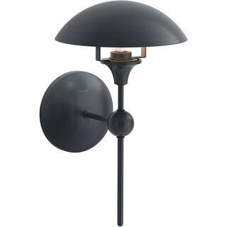 Vorleigh 1-Light Gunmetal Wall Sconce | The Home Depot