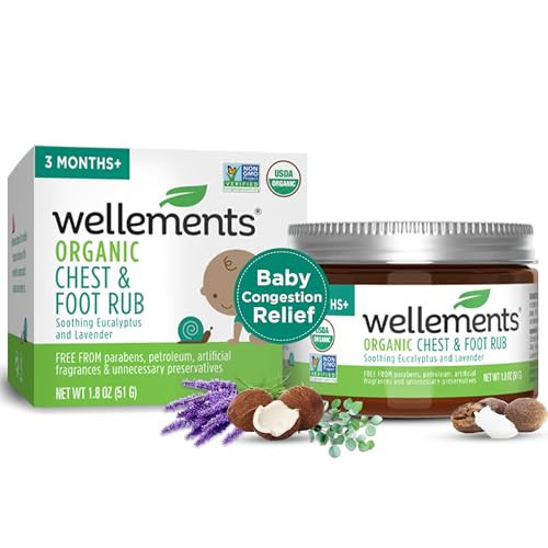 Wellements Organic Baby Chest & Foot Rub Congestion Eucalyptus 3 Months+ | Amazon (US)