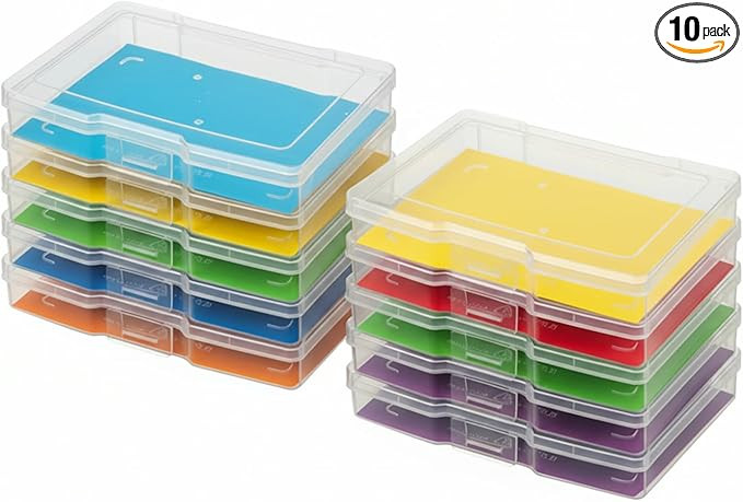novelinks Transparent 4" x 6" Photo Storage Boxes - Photo Organizer Cases Photo Keeper Picture St... | Amazon (US)