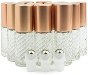 Grand Parfums Colored Glass Aromatherapy 4ml Rollon Bottles with Stainless Steel Roller and Coppe... | Amazon (US)