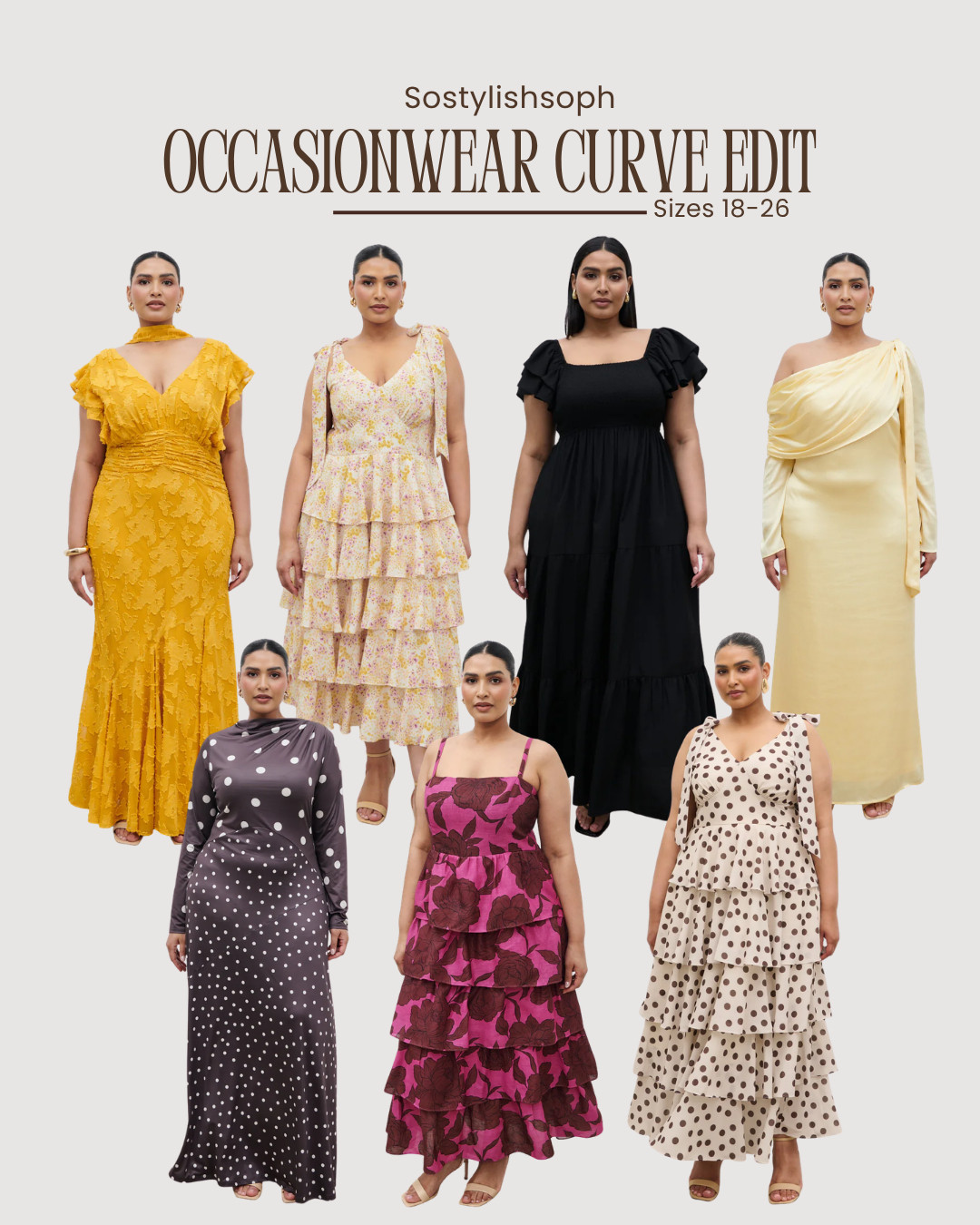Pretty Lavish Occasionwear Curve Edit. Use code HEATWAVE for 25% off this bank holiday weekend!

curve fashion, occasionwear, curve edit, plus size occasionwear, sizes 18-26, occasion dresses, wedding guest dress, maxi dress, tiered dress, floral dress, polka dot dress, one shoulder dress, black dress, yellow dress, pink floral dress, neutral dress, ruffle sleeves, satin dress, spring occasionwear, summer occasionwear, feminine dresses 

 #LTKsummer #LTKmidsize #LTKdresses