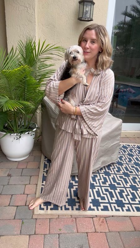 Loving my new pajamas Lake Pajamas sent me for my birthday. I gifted the same Kimono style to my MIL for Christmas! Super comfortable, breathable and chic  

#LTKwedding #LTKmidsize #LTKMostLoved