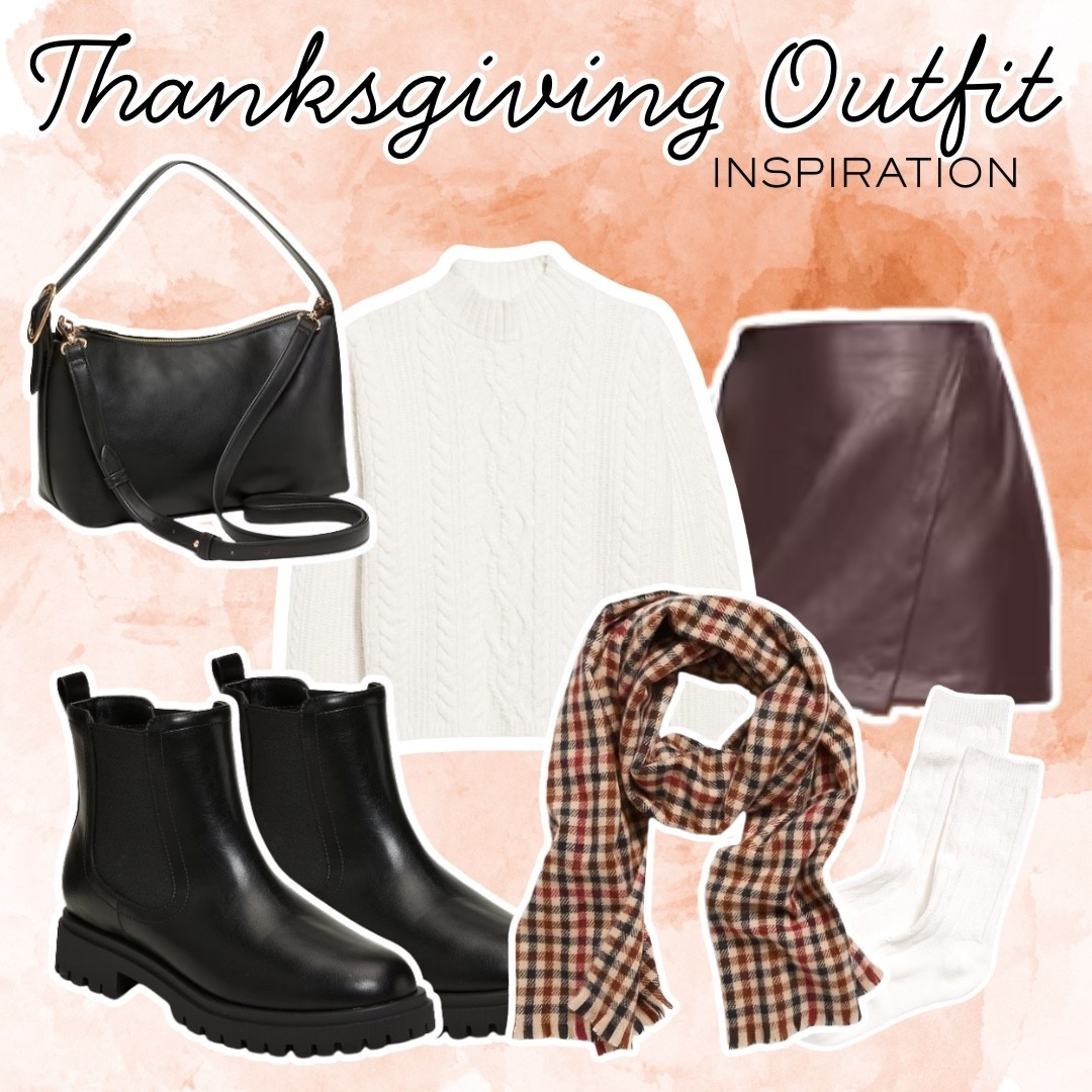 Have you picked out your Thanksgiving outfit yet? If not, here’s some traditional Thanksgiving outfit inspo for you.

I have a L in the mini skirt, and I like an oversized fit for my sweaters, so I would do an XL in the cable knit sweater.

#LTKHoliday #LTKmomlife #LTKMidsize