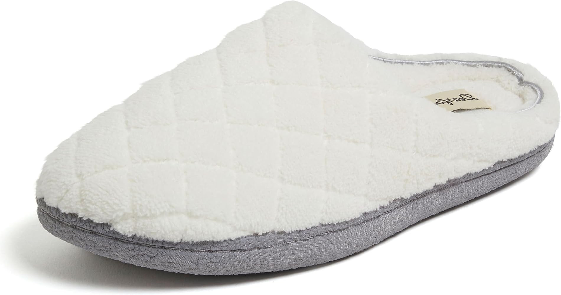 Dearfoams Women's Leslie Washable Memory Foam Terry Clog with Wide Widths Slippers | Amazon (US)