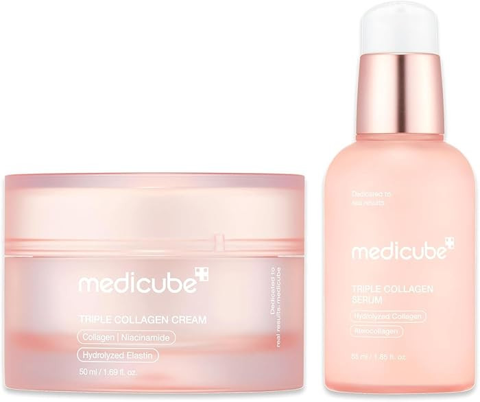 medicube Triple Collagen Nourish and Hydrate Duo: Triple Collagen Cream and Triple Collagen Serum... | Amazon (US)