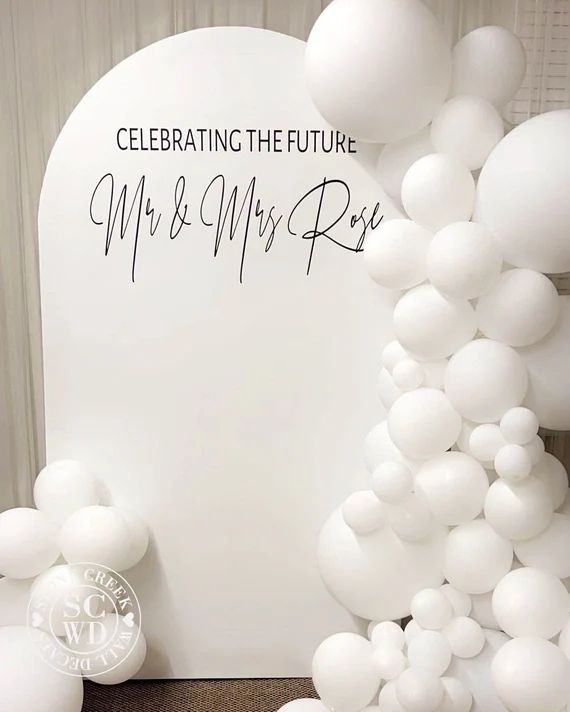 Celebrating the Future Mr & Mrs Bridal Shower Party Decal  - Etsy | Etsy (US)