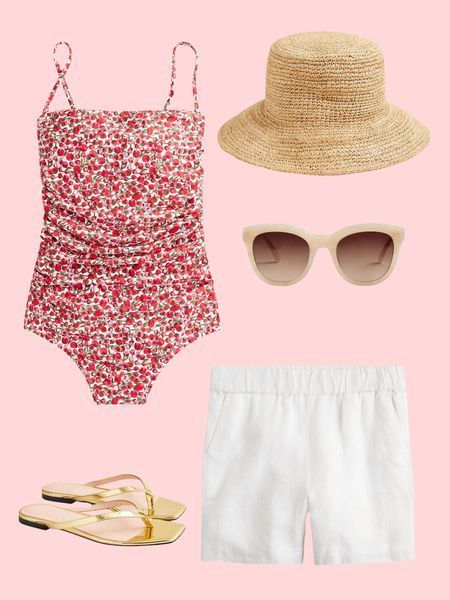 An adorable look to wear to the beach or pool, this spring and summer featuring a one piece liberty floral swimsuit

#LTKstyletip #LTKswim #LTKsalealert