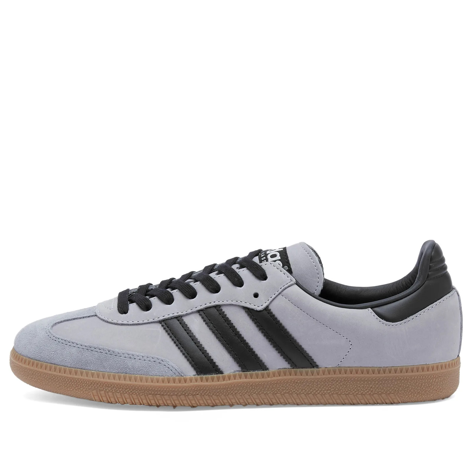 Adidas Samba OG in Halo Silver/Core Black/Brown Desert, Size UK 3 | END. Clothing