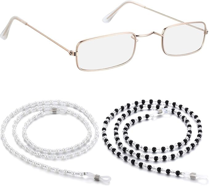 1 Pair Grandma Glasses Small Old Man Costume Glasses Granny Dress up Eyeglasses with 2 Beaded Sun... | Amazon (US)