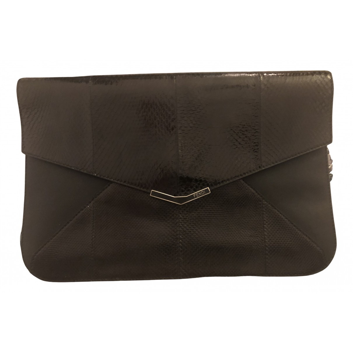Fendi Black Lizard Clutch bag for Women | Vestiaire Collective (Global)