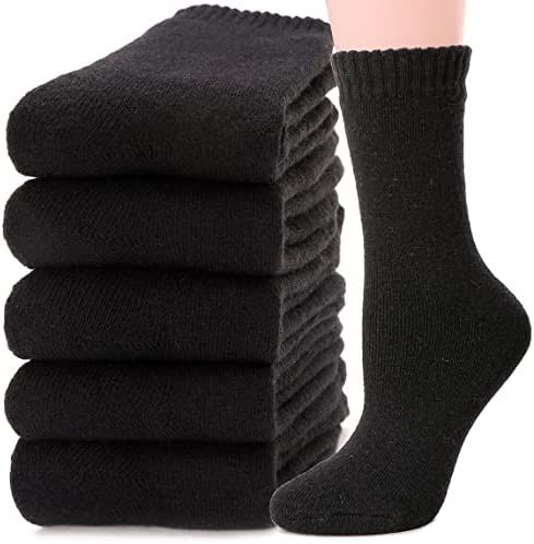 MOGGEI Womens Wool Socks Hiking Warm Winter Thick Thermal Crew Cozy Cabin Ladies Gift Comfy Boot Wor | Amazon (US)