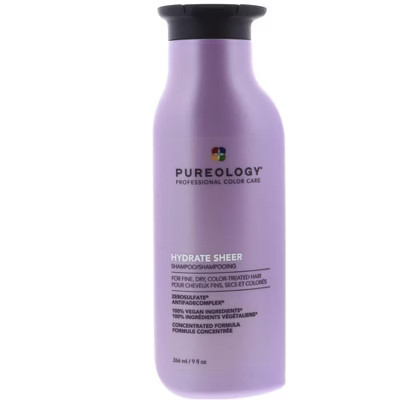 Pureology Hydrate Sheer Shampoo, Lightweight Hydrating Hair Shampoo for Fine Hair Moisture Balance and Color Safe Cleansing, 9 oz | Target