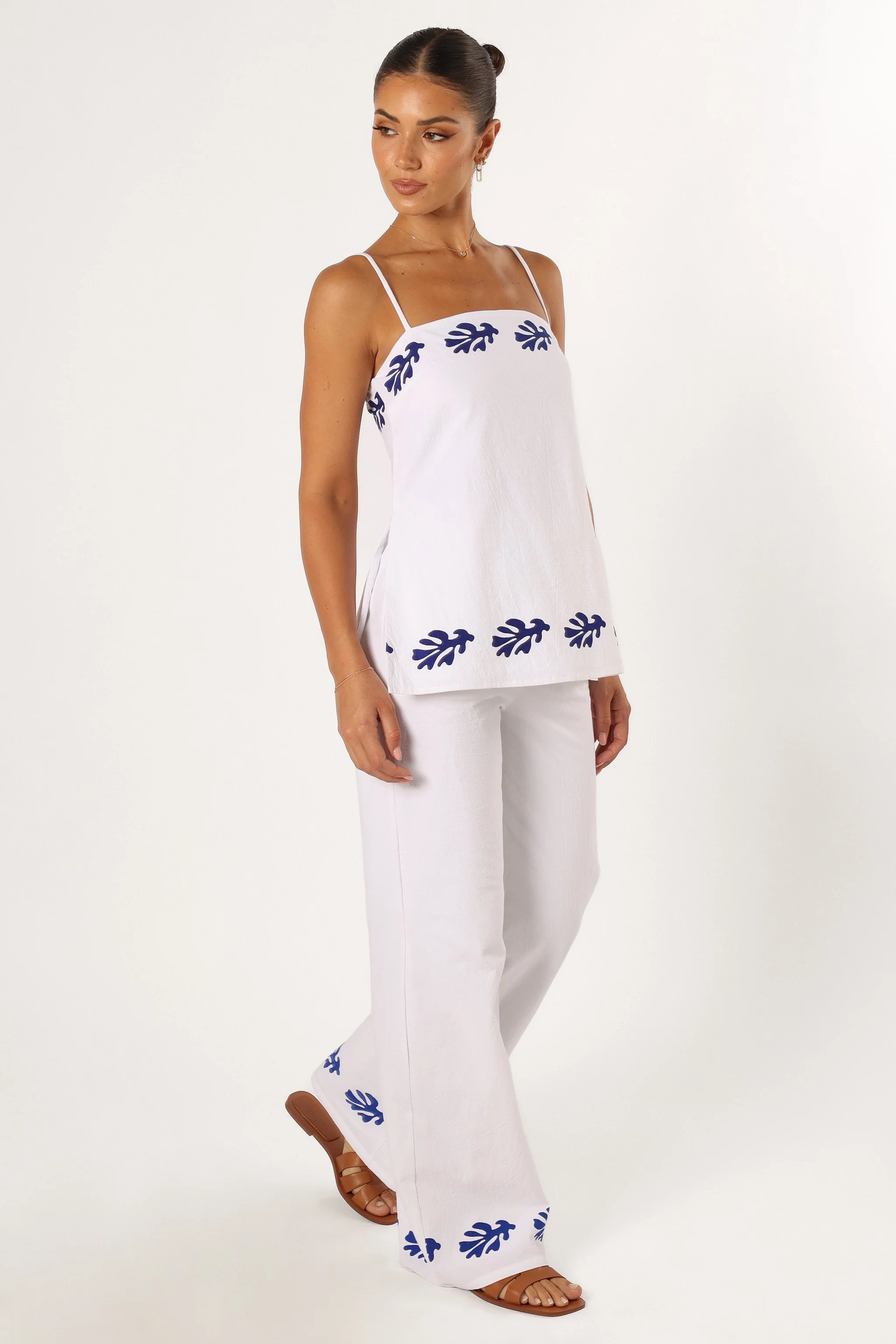 Amalia Pant - White Blue | Petal & Pup (US)
