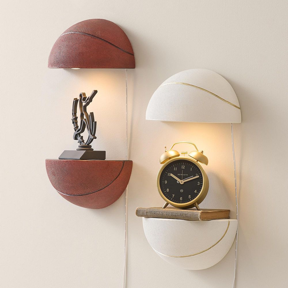 Basketball Shaped Light-Up Wall Display | Pottery Barn Teen