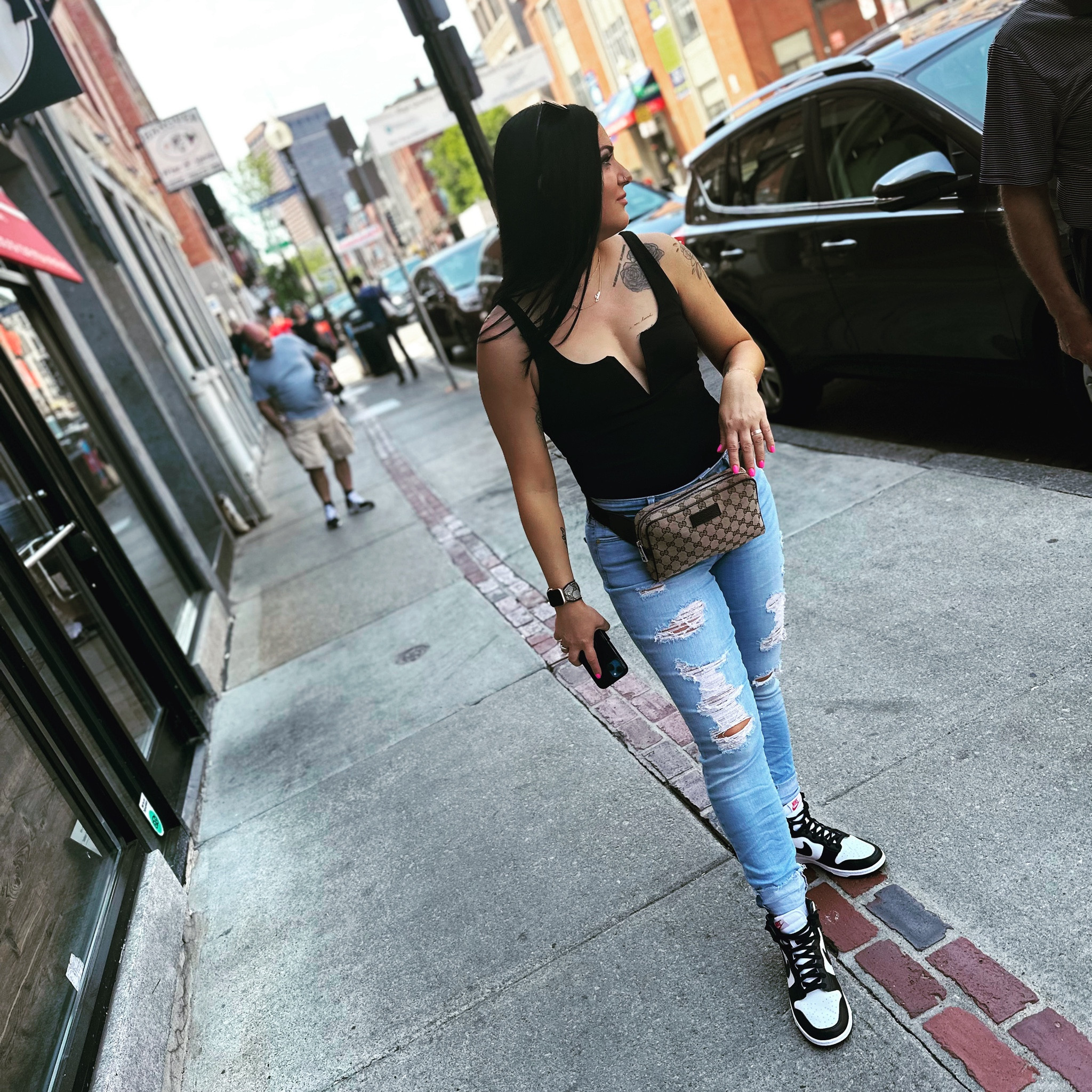Brunch with the moms in Boston @Strega. Size Medium bodysuit, size 6 jeans AE. 

#LTKShoeCrush #LTKStyleTip #LTKItBag