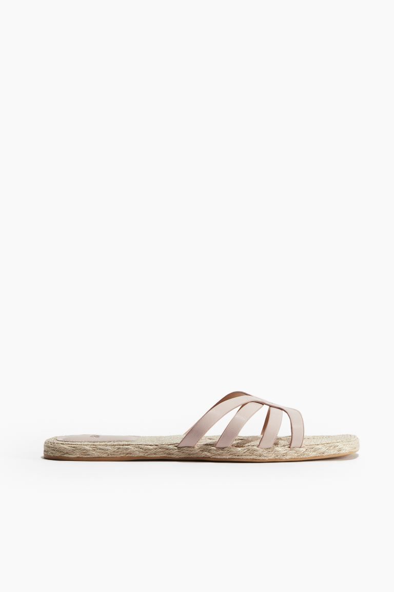 Espadrille Sandals - No heel - Light beige - Ladies | H&M US | H&M (US + CA)