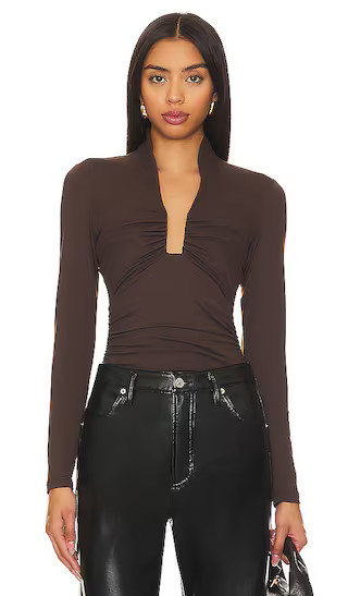 Square Wire Gathered Top in Java | Revolve Clothing (Global)