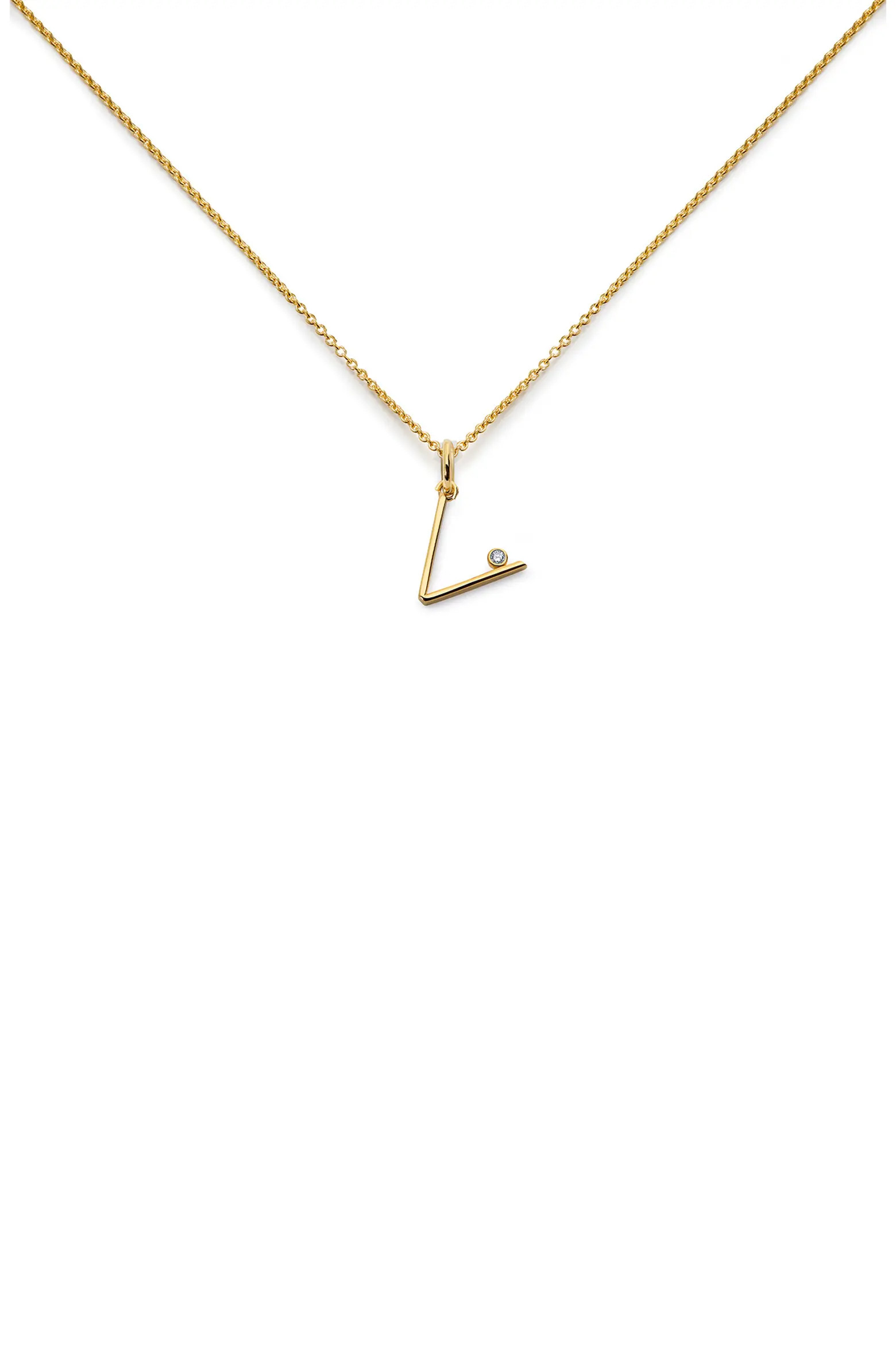 Alphabet Lab Grown Diamond Solitaire Initial Pendant Necklace (Online Trunk Show) (Women) | Nords... | Nordstrom
