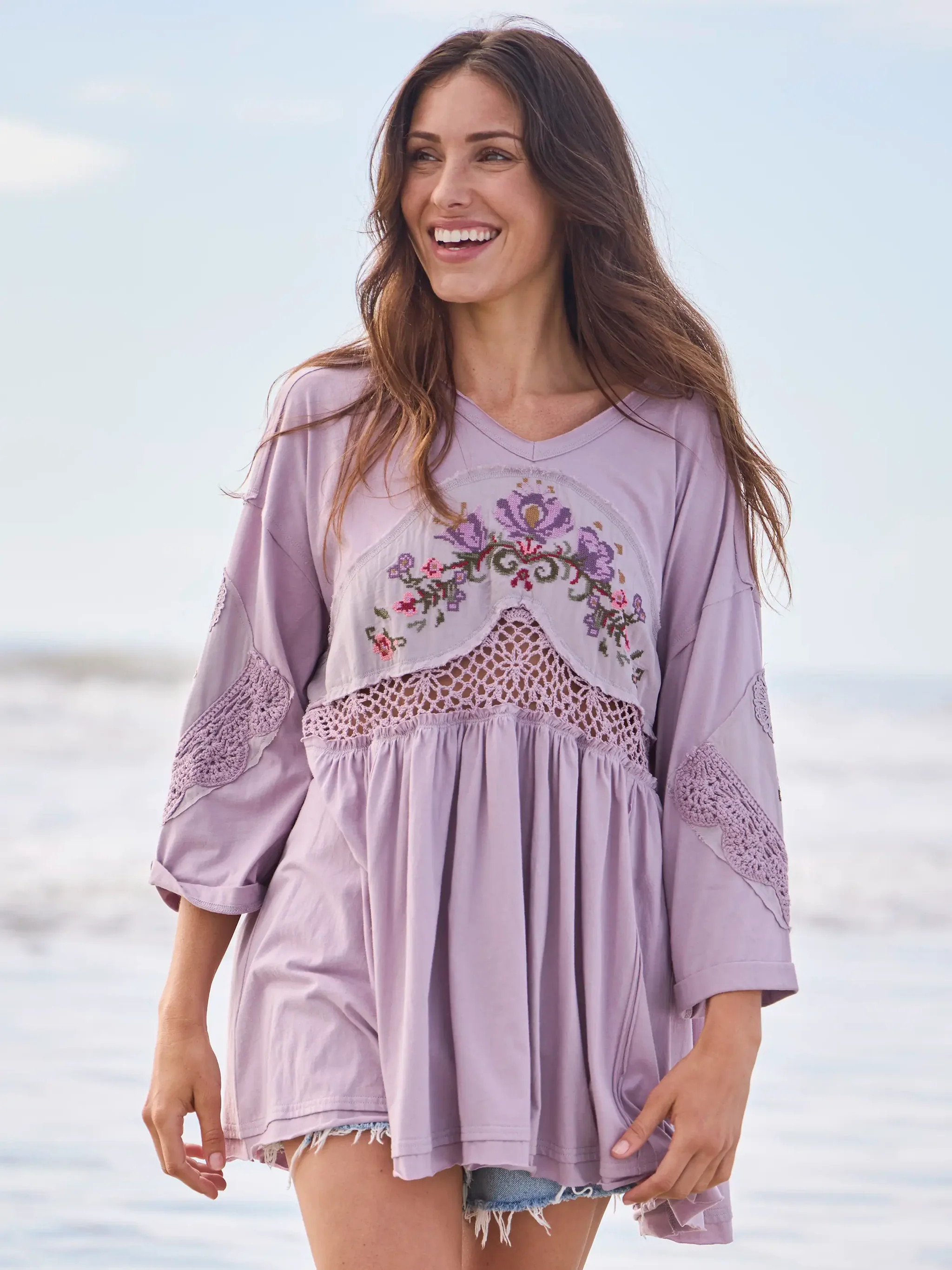 Secret Garden Embroidered Cotton Tunic | Natural Life