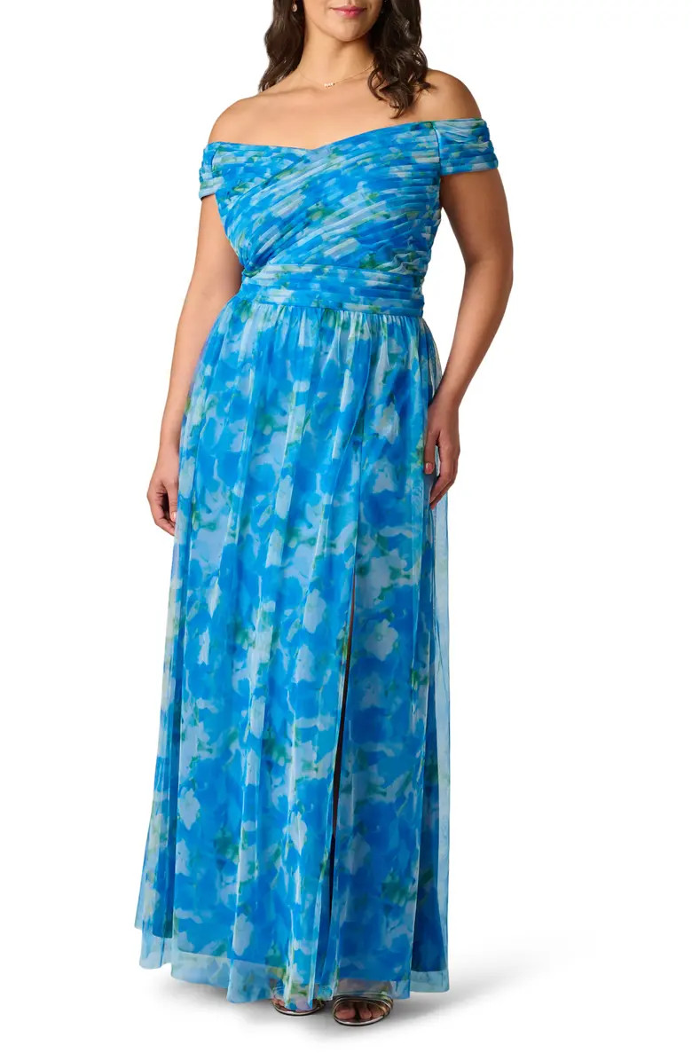 Adrianna Papell Sweetpea Off the Shoulder Tulle Gown | Nordstrom | Nordstrom