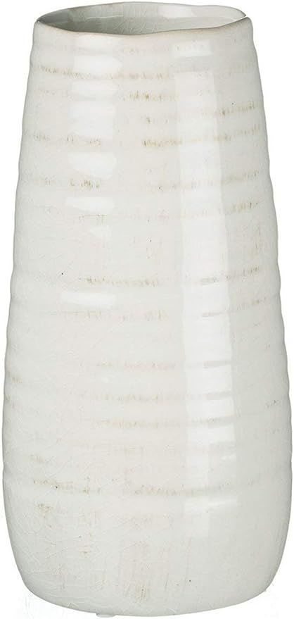 Sullivans Ceramic Vase, 11.5 x 5 Inches, Distressed White (CM2496) | Amazon (US)
