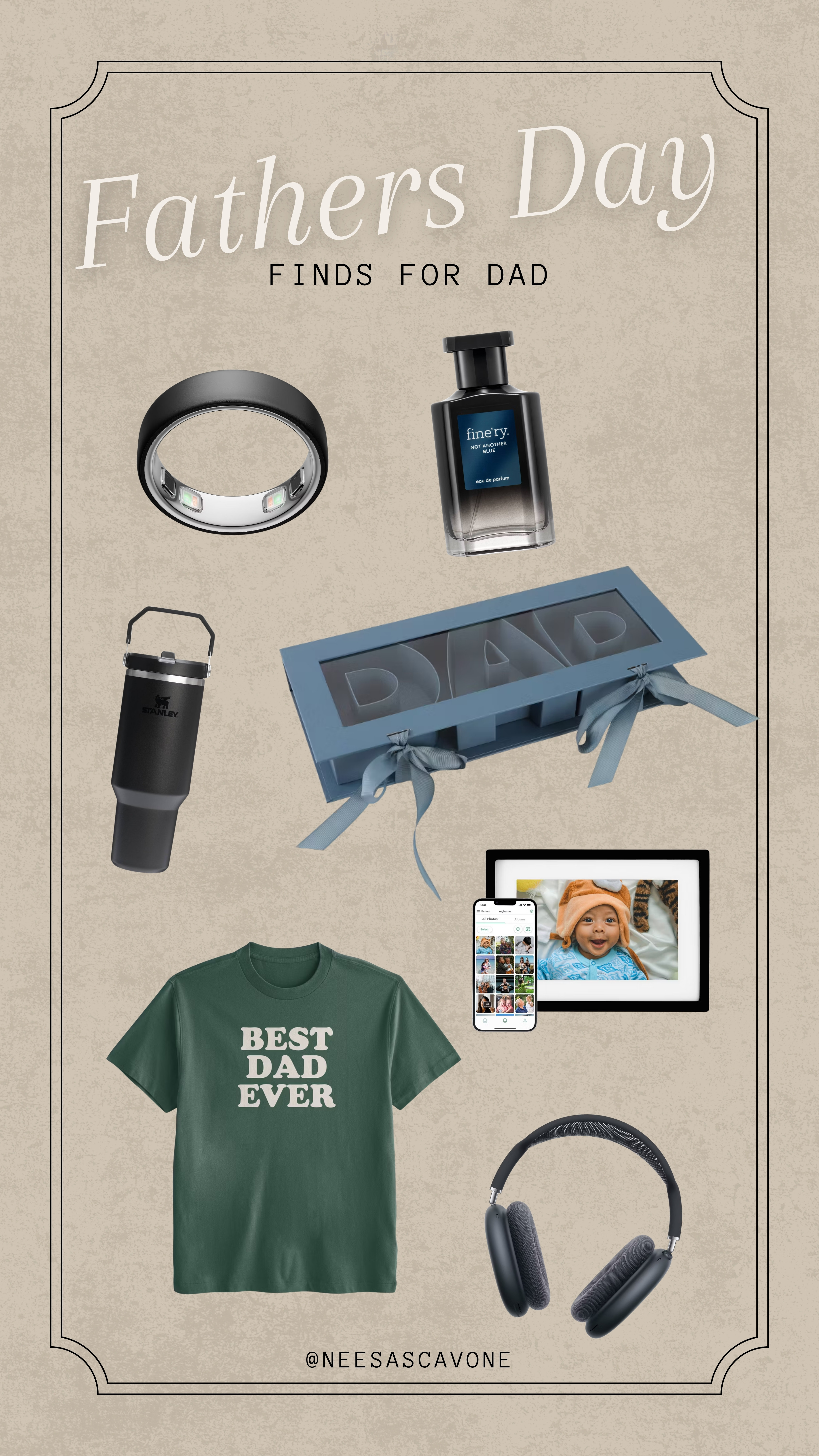 Father’s Day gift guide for the dad who says he “doesn’t need anything” 👏🏼🖤
These are all practical, cool, and actually useful gifts he’ll use daily. Which one would your husband/dad want most? 🎁

#fathersday #fathersdaygifts #giftguidefordad #dadgiftideas #mensgiftguide #giftideasformen #fathersdayfinds #dadlife #husbandgiftideas #amazonfinds #techgifts #ouraring #stanleycup #appleairpodsmax #dadessentials #practicalgifts #giftguide #targetfinds #viralfinds #mensstylefinds

#LTKdayinmylife #LTKActive #LTKMens