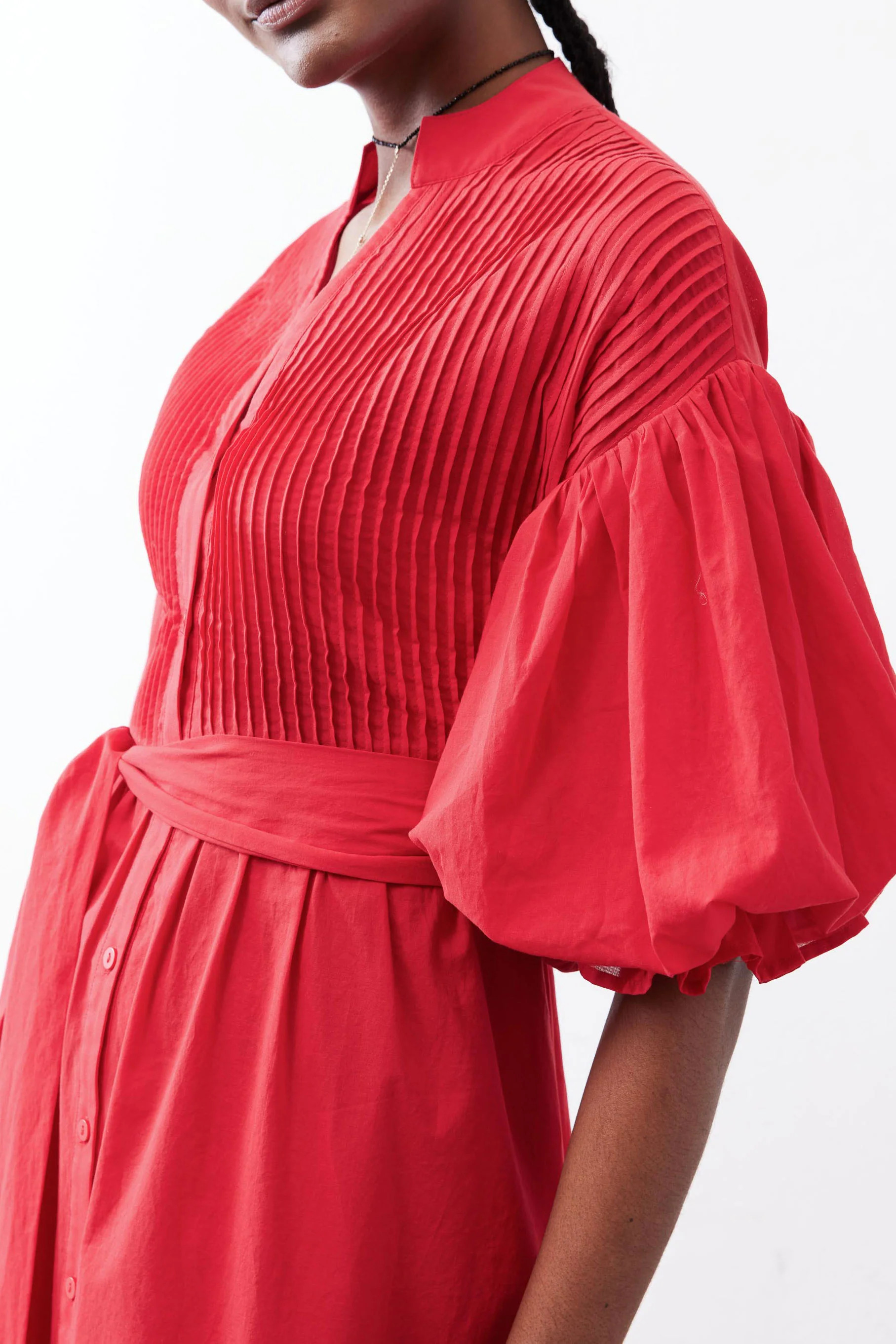 Pintuck Poplin Dress | Ruti