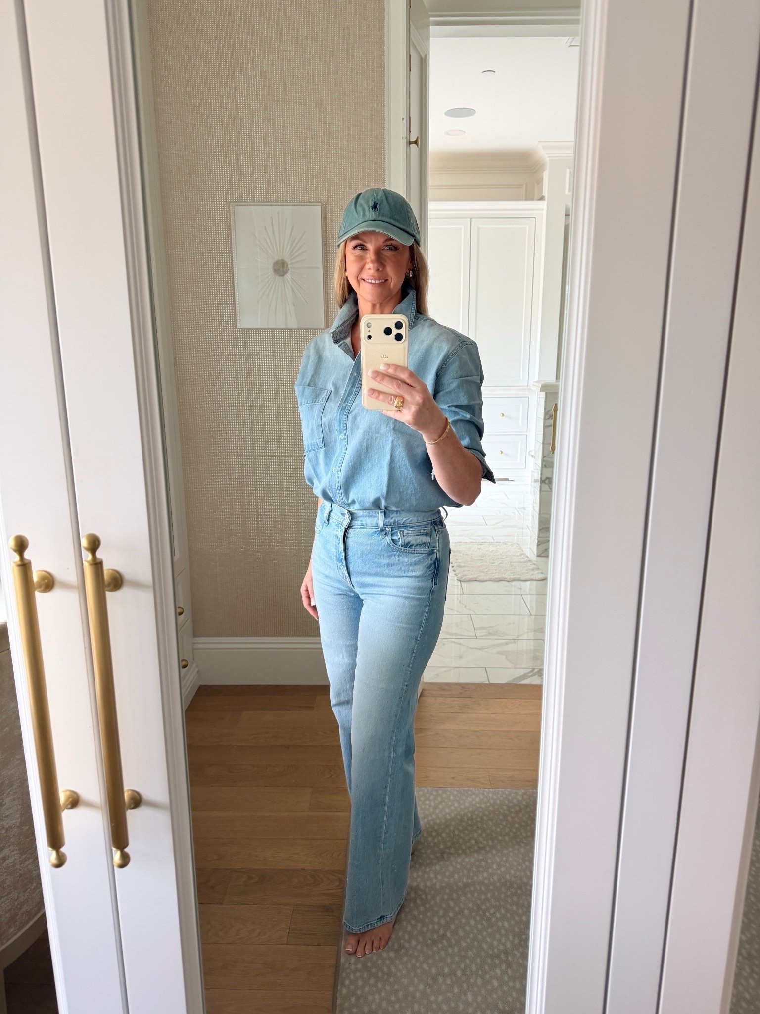 The best denim shirt,  straight jeans and denim hat for spring 

#LTKootd #LTKdayinmylife #LTKgrwm