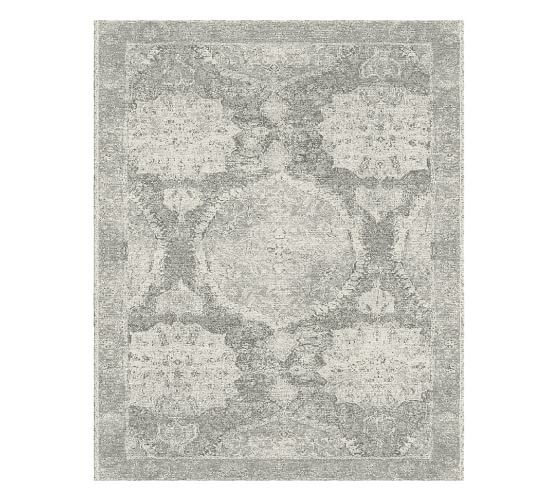 Barret Custom Printed Rug - Gray | Pottery Barn (US)