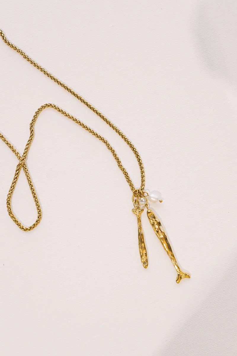 Kiki Long Classic Pearl Chain Necklace - Beljoy Jewlery | BÉLJOY