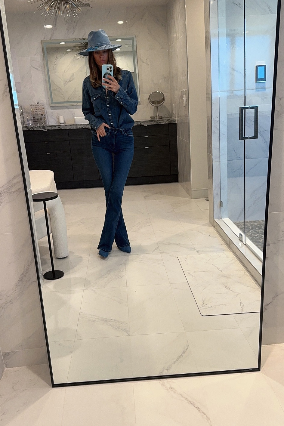 Denim on denim! Dark denims together is such a great option! 

#denimondenim #alldenim #blue #ootd

#LTKSeasonal #LTKsalealert #LTKstyletip