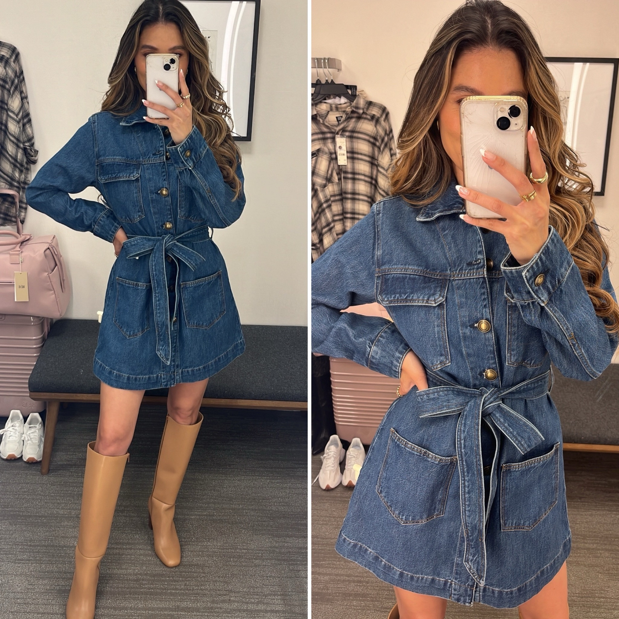 This denim jacket is 33% off! Wearing size xs and size 8 in boots!! 

#LTKSaleAlert #LTKxNSale #LTKShoeCrush