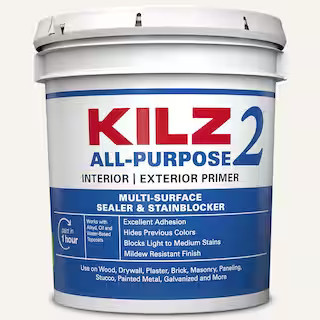 2 ALL PURPOSE 2 gal. White Interior/Exterior Multi-Surface Primer, Sealer, and Stain Blocker | The Home Depot