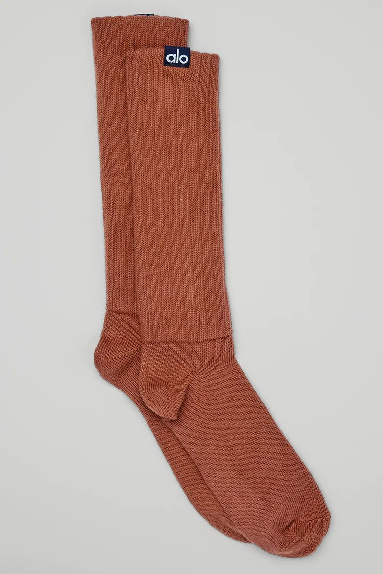 Women's Scrunch Sock - Rust | Alo Yoga