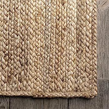 nuLOOM Rigo Hand Woven Farmhouse Jute Area Rug, 4 ft x 6 ft, Natural | Amazon (US)