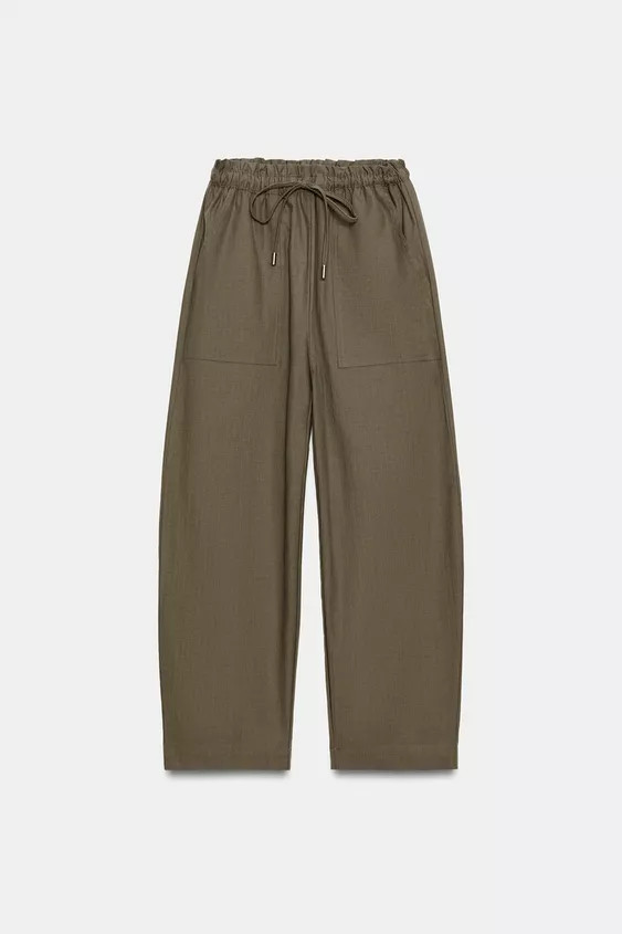 TAPERED TROUSERS WITH ELASTIC WAIST | Zara UK