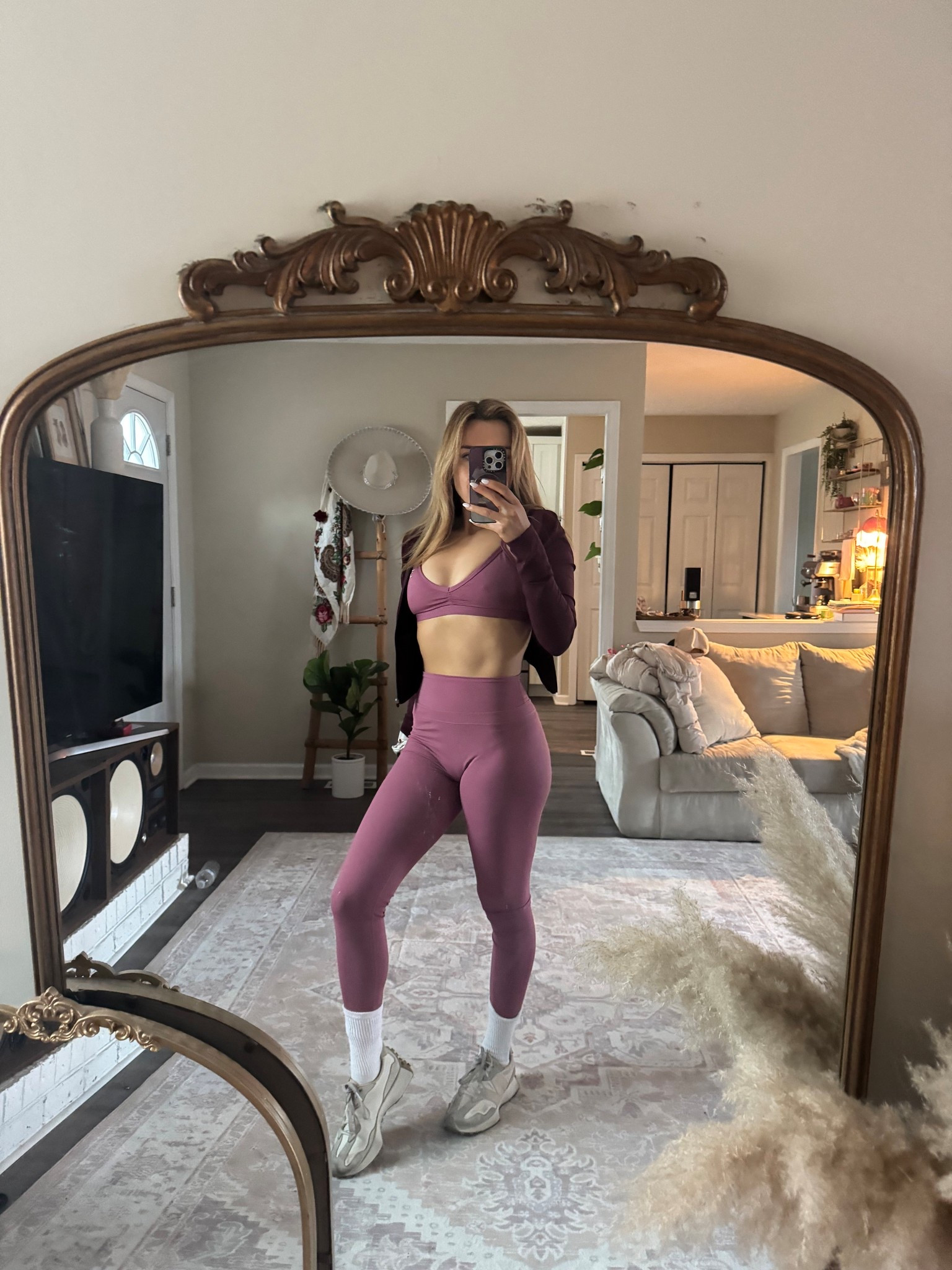 Mauve pink Whitney Simmons gym shark set size small 

#LTKfitnessgoals #LTKActive