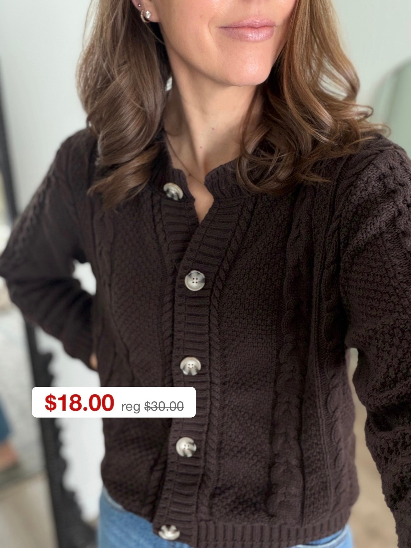40% off one of my fav sweaters! I have this in cream and love it so much, I bought it in brown. Comfy and washes great! Wearing a S  

#LTKCyberWeek #LTKFindsUnder50 #LTKSaleAlert