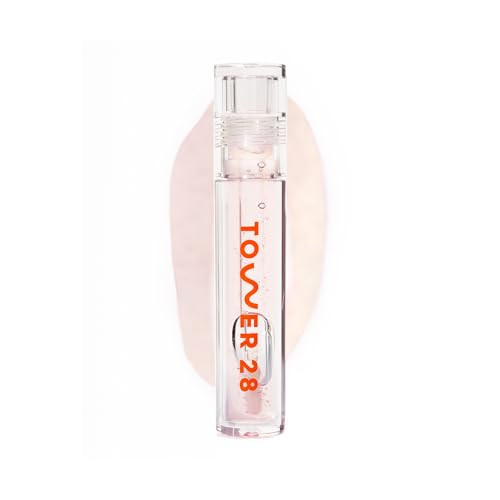 Tower 28 ShineOn Lip Jelly, CHILL | Non-Sticky, Vegan Lip Gloss in Clear | Moisturizing Apricot and Raspberry Seed Oil | Clean, Cruelty Free | Amazon (US)