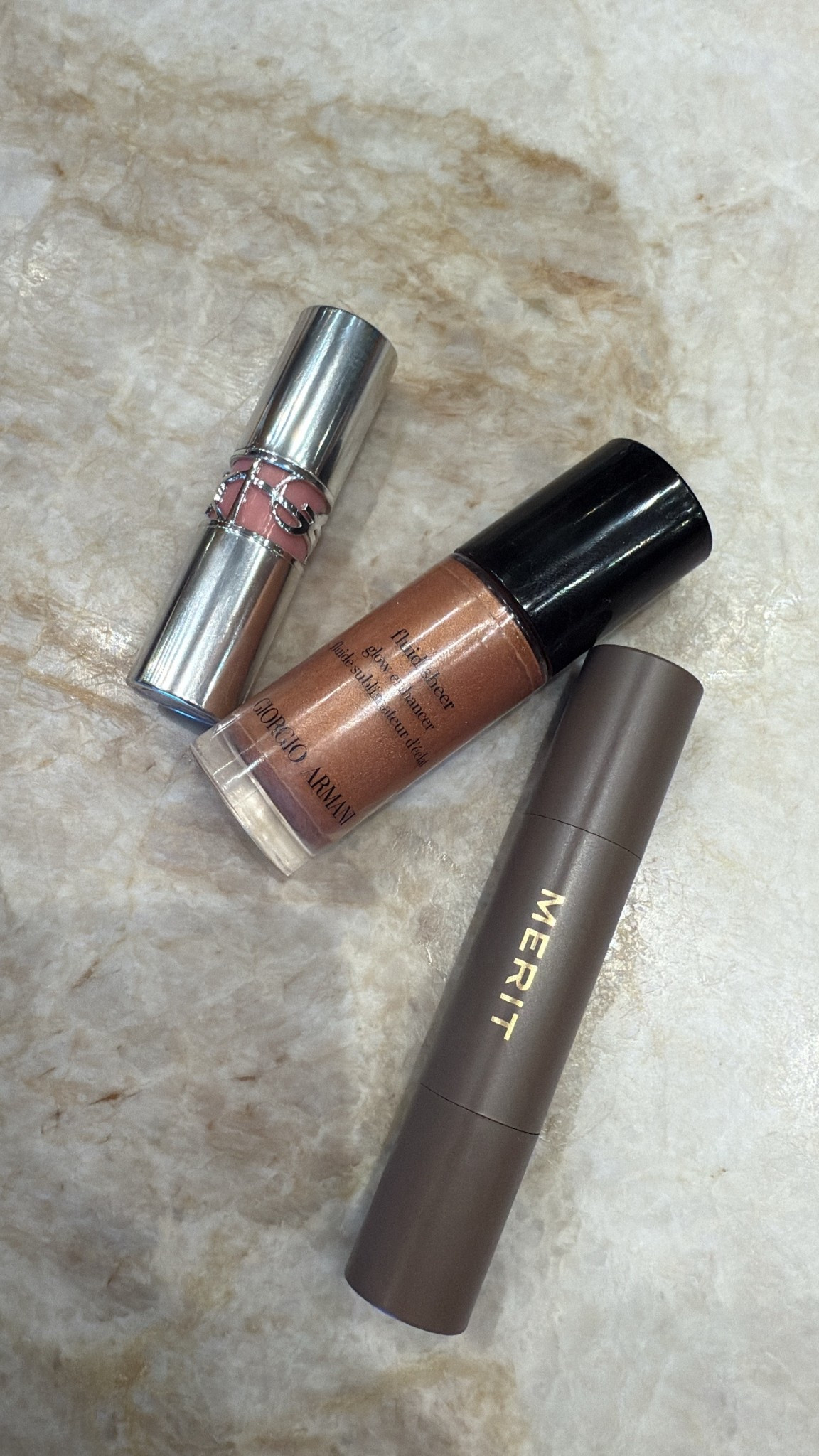 Quick 5 minute makeup I used this morning! 
Merit concealer stick- shade Ecru
Armani glow enhancer- shade 11 
Ysl lip oil stick- shade warm nude pink 

#LTKBeauty #LTKTravel #LTKStyleTip