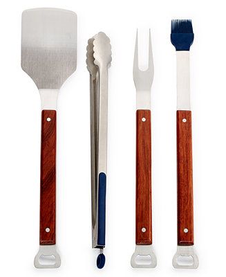 Wood 4-Pc Grilling Set, Created for Macy's | Macys (US)