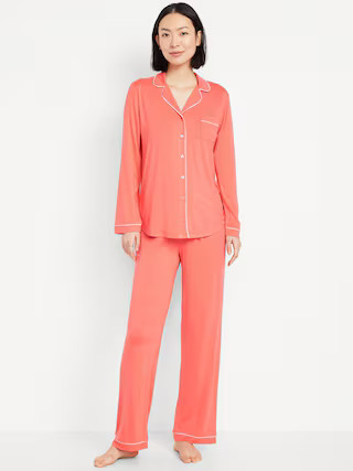 Knit Jersey Pajama Pant Set | Old Navy (US)