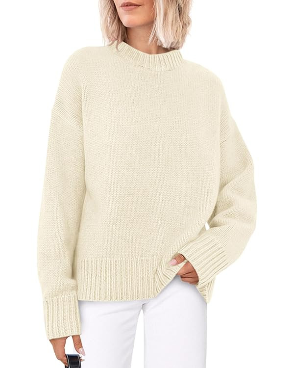 PRETTYGARDEN Womens Sweaters Fall 2025 Trendy Casual Crewneck Long Sleeve Cozy Knit Pullover Swea... | Amazon (US)
