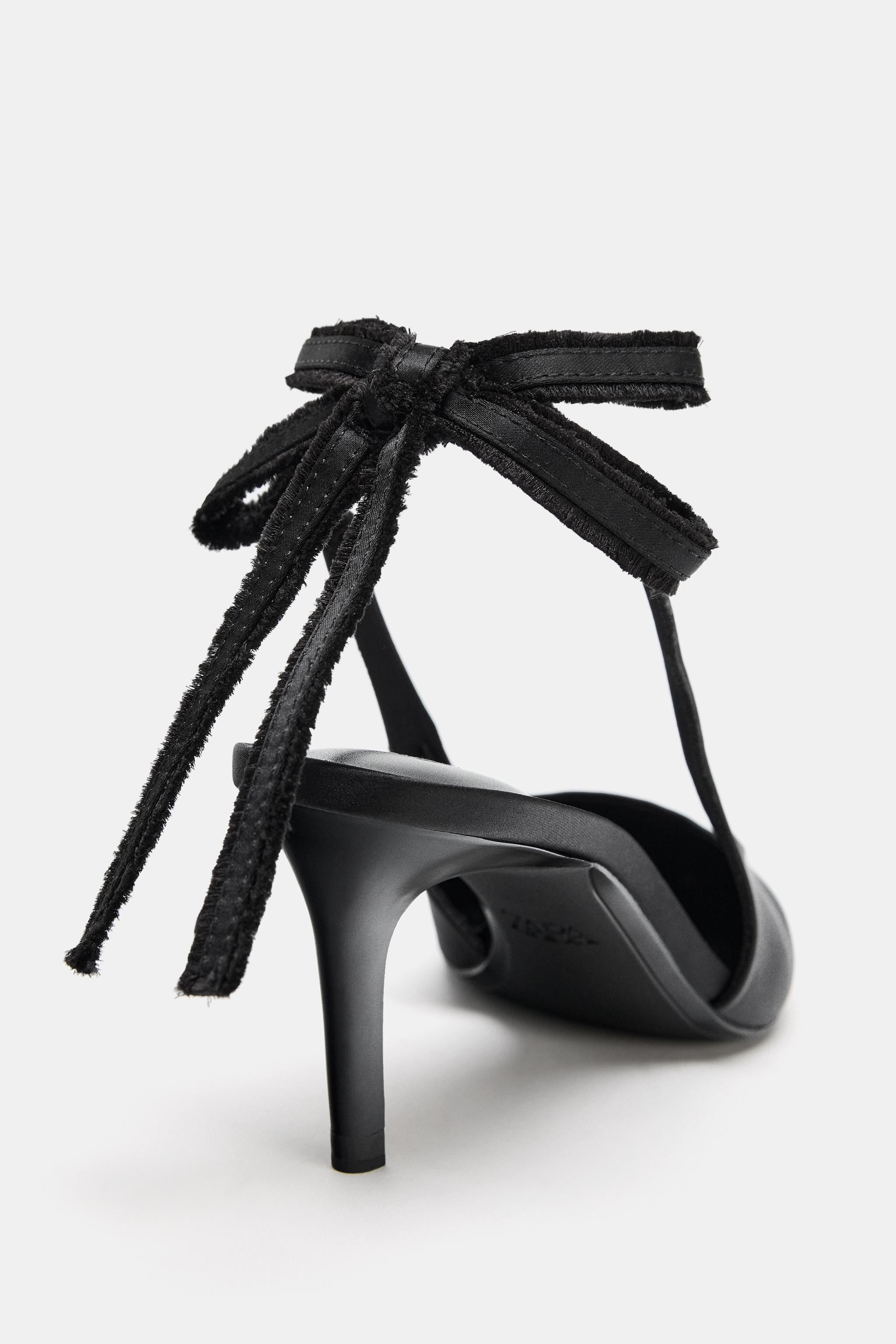 SLINGBACK HEELS WITH BOW | Zara UK